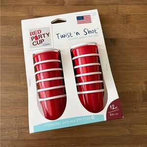 Red Party Cup Twist 'n Shot Reusable Shot Cups - Bold Red